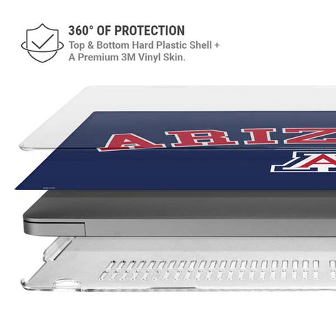 University of Arizona Primary Logo Blue MacBook Pro 14in (2021-24) Case plus Skin